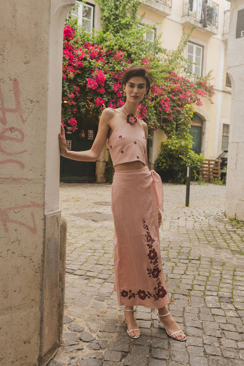 Inamorata Wrap Skirt Cherry Blush